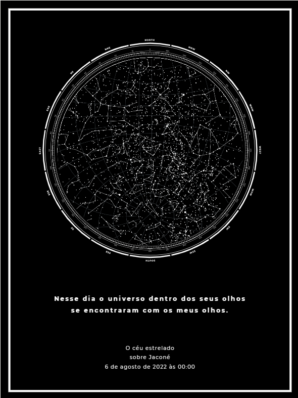 Mapa Estelar do Primeiro Beijo